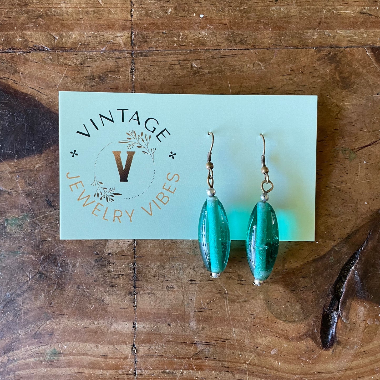 Vintage turquoise drop earrings